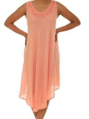 Solid Color Sleeveless Summer Dress
